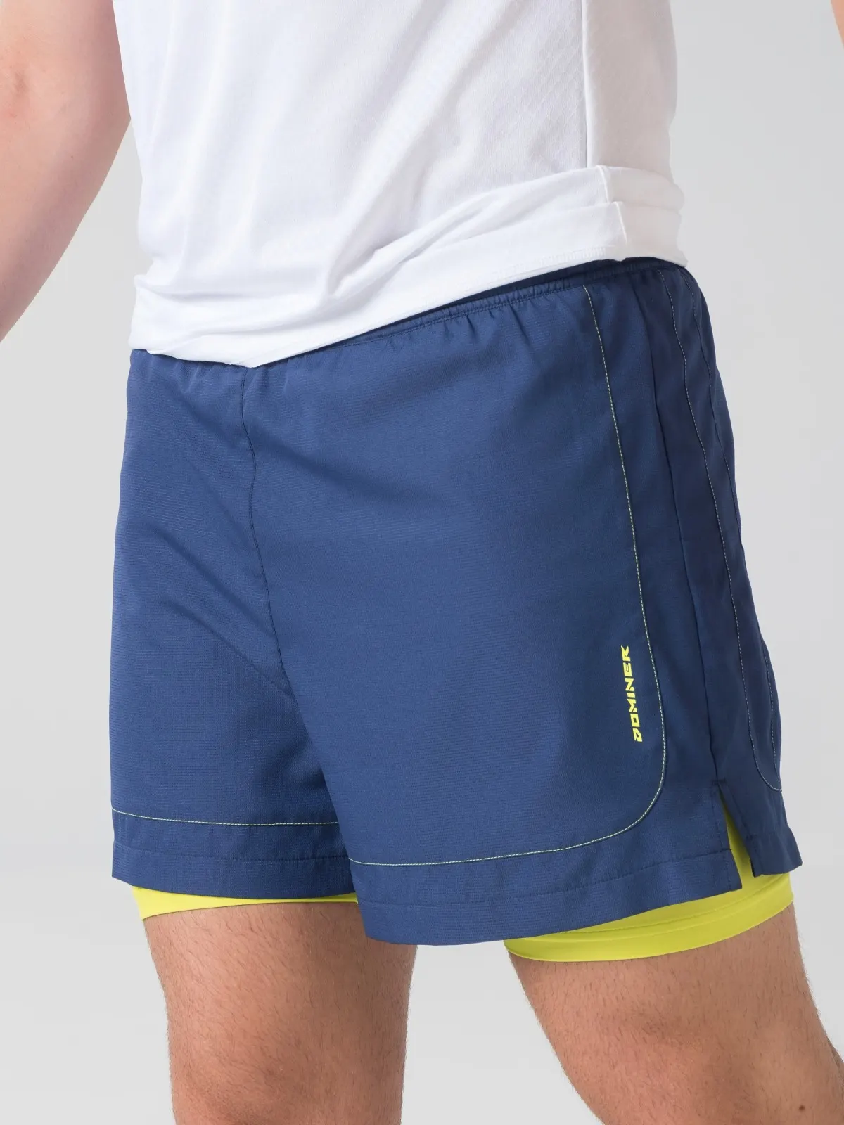 Flex Shorts Blue Navy / Yellow Fluo