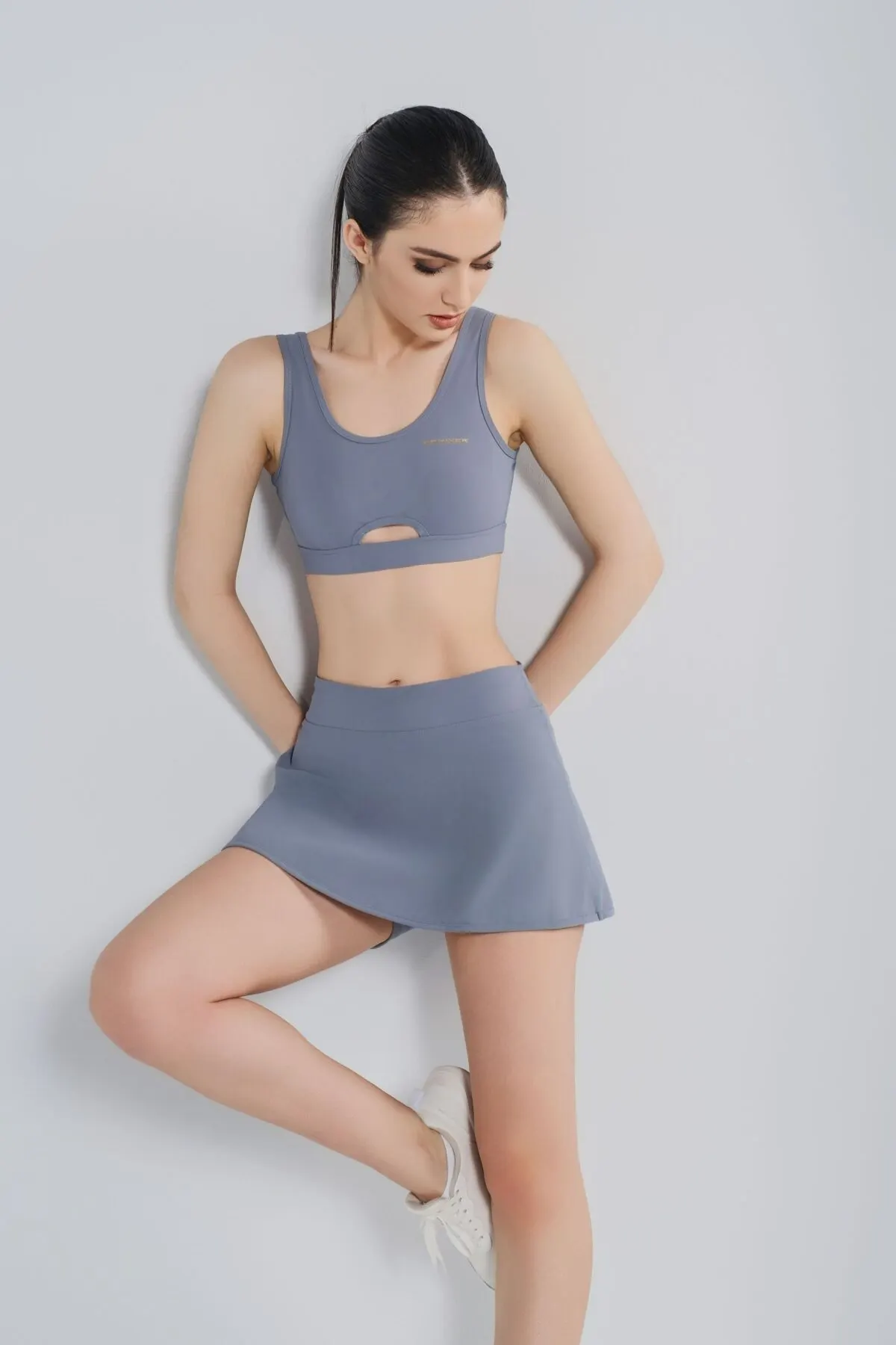 J.C Crop Top Cut Out Gri-Blu